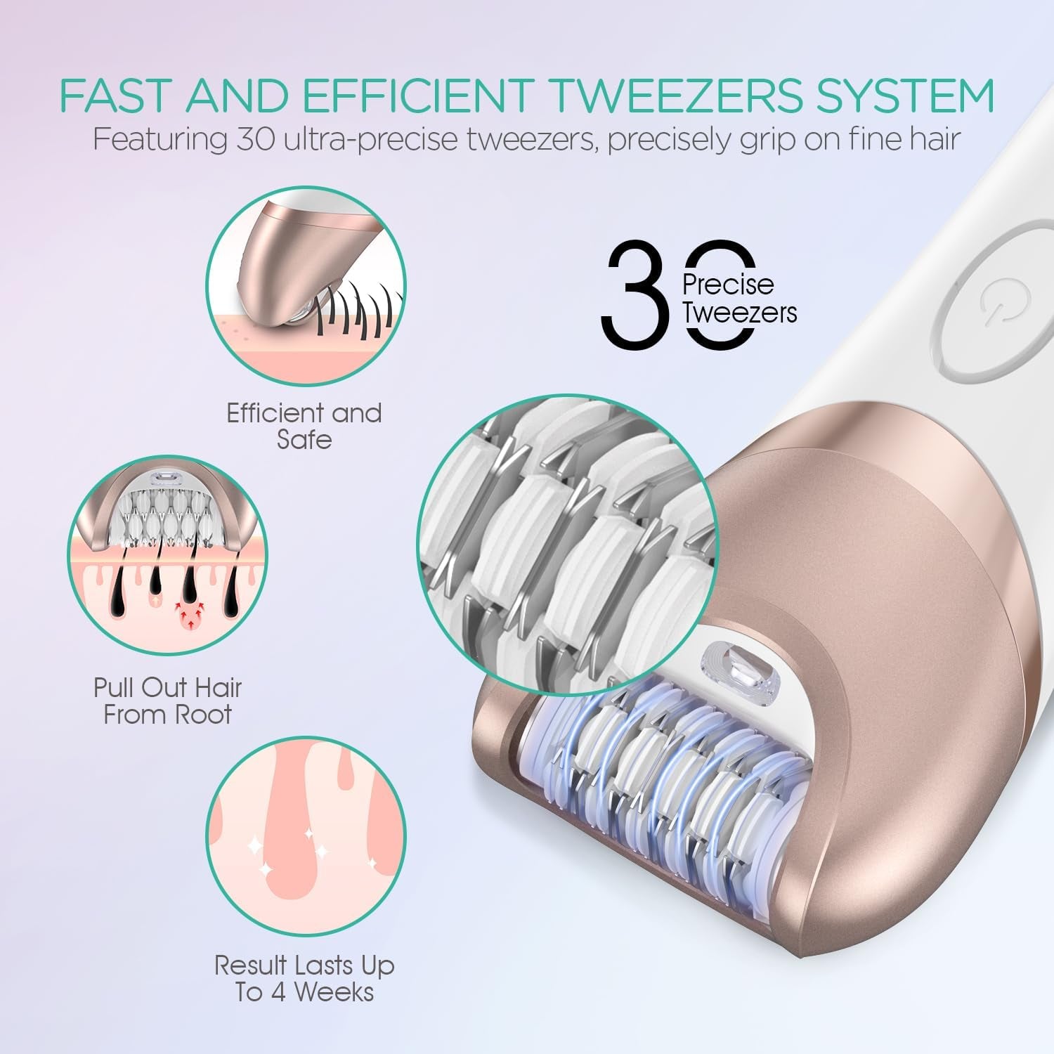 Epilator for Women, 3 in 1 Epilators Hair Removal for Leg Arm BM300