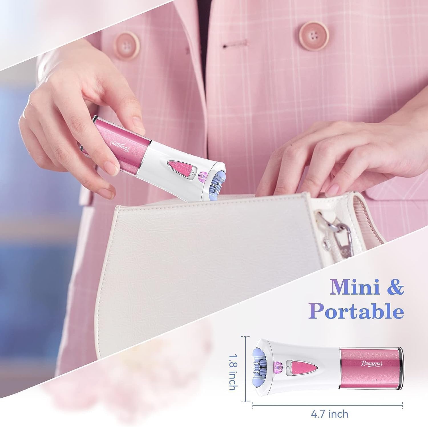 Mini Epilator, Facial Hair Remover for Women, Full Body Smooth Glide Epilator,