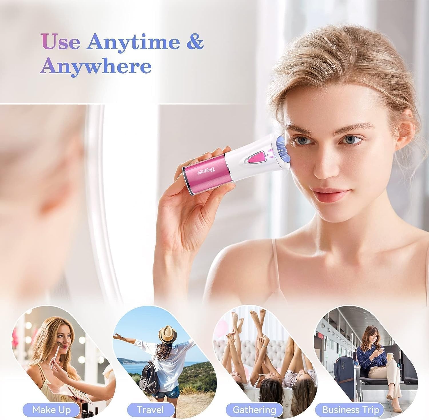 Mini Epilator, Facial Hair Remover for Women, Full Body Smooth Glide Epilator,